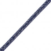 Hilo cordón Soutache metálico Trenza de Fabricación Italiana 3.5 mm Azul Oscuro / Plateado x1m|raw }}