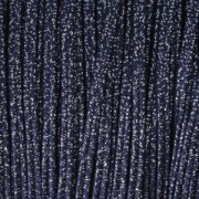 Hilo cordón Soutache metálico Trenza de Fabricación Italiana 3.5 mm Azul Oscuro / Plateado x1m