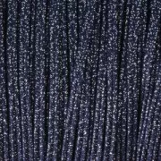 Hilo cordón Soutache metálico Trenza de Fabricación Italiana 3.5 mm Azul Oscuro / Plateado x1m