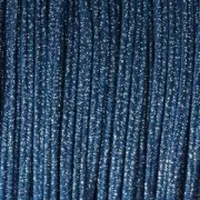 Hilo cordón Soutache metálico Trenza de Fabricación Italiana 3.5 mm Azul cobalt / Plateado x1m