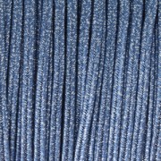 Hilo cordón Soutache metálico Trenza de Fabricación Italiana 3.5 mm Azul / Plateado x1m