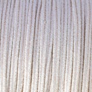 Hilo cordón Soutache metálico Trenza de Fabricación Italiana 3.5 mm Rosa polvo / Plateado x1m