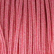 Hilo cordón Soutache metálico Trenza de Fabricación Italiana 3.5 mm  Rosa / Dorado x1m