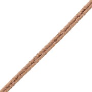 Soutache Fabricación Italiana 3.5 mm Rose poudré / Gold x1m|raw }}