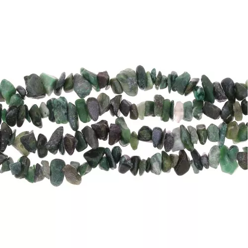Cuentas de chips 8 - 11 mm Jade Africano x85 cm