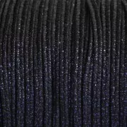 Soutache Moonlight Fabricación Italiana 3.5 mm Noir / Bleu x1m