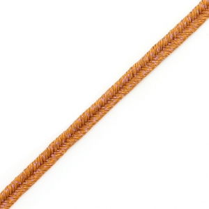 Soutache Moonlight Fabricación Italiana 3.5 mm Terracotta / Violet x1m