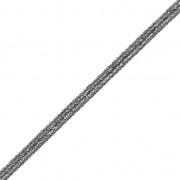 Hilo cordón Soutache Shiri metálico Trenza de Fabricación Italiana 4 mm Gris Antracita x1m|raw }}