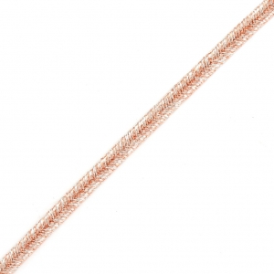Hilo cordón Soutache Shiri metálico Trenza de Fabricación Italiana 4 mm Rosa antiguo x1m