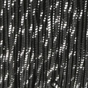 Bobina de hilo Blissino de fabricación italiana 0,6 mm Negro / Plateado x50m
