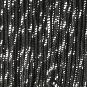 Bobina de hilo Blissino de fabricación italiana 0,6 mm Negro / Plateado x50m