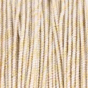 Bobina de hilo Blissino de fabricación italiana 0,6 mm Blanco / Dorado x50m