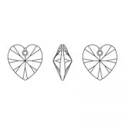 Corazones PureCrystal 6228 Crystal Heliotrope 10,3x10 mm x6