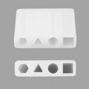 Molde de silicona para hacer colgantes de resina 40 mm cuadrado/redondo/triángulo