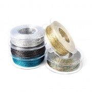 Bobina de hilo Shade de fabricación italiana 2 mm plateado x25m