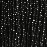 Bobina de hilo Bliss Elastico de fabricación italiana 1 mm Negro/Plateado x30m