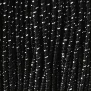 Bobina de hilo Bliss Elastico de fabricación italiana 1 mm Negro/Plateado x30m