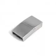 Fermoir coulissant/aimanté 22.4 x11.7 mm pour lacet 10 mm en acier inox