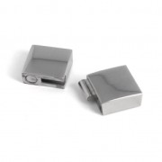 Fermoir coulissant/aimanté 22.4 x11.7 mm pour lacet 10 mm en acier inox
