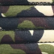 Cordón algodón tubular 6 mm - camuflaje Kaki/Marrón/Beige x1m