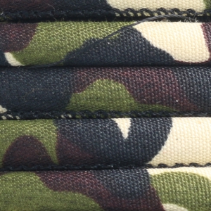 Cordón algodón tubular 6 mm - camuflaje Kaki/Marrón/Beige x1m