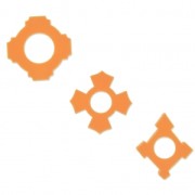 Surtido de 3 cortadores para arcilla polimérica - Cruz Byzantine Bohemia|raw }}