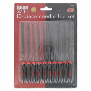 10 limas agujas con mango ergonómico 15cm - Herramienta para bisutería