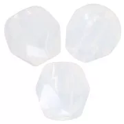 Facetadas 5 mm White Opal x50