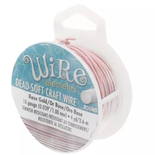 Hilo de cobre Craft Wire flexible 1,02 mm Rose Gold anti-empañamiento x 3.65m