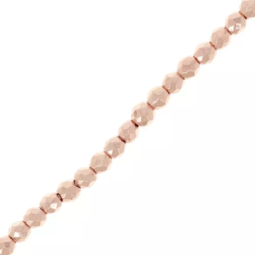 Mini-Hematites facetadas 2.2 mm Rosa Gold x39 cm