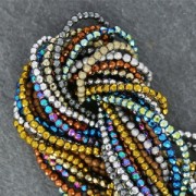 Mini-Hematites facetadas 2.2 mm Rosa Gold x39 cm