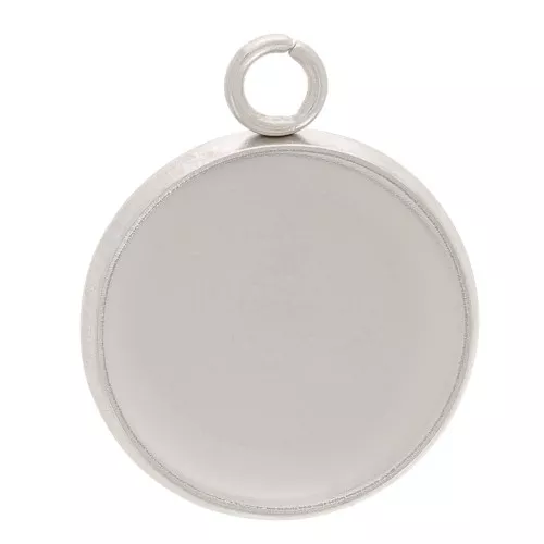 Engaste colgante 16 mm para cabuchón 14 mm de acero inox x1