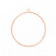 Círculos para bisutería 45 mm dorado con oro fino rosa