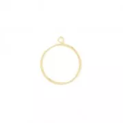 Círculos para bisutería 20 mm dorado con oro fino