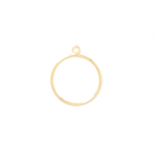 Círculos para bisutería 20 mm dorado con oro fino