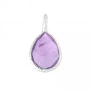 Dije gota facetado 6.8x12.7 mm de Plata 925 /Amethyst x1