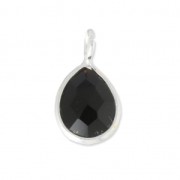 Dije gota facetado 6.8x12.7 mm de Plata 925 /Black Onyx x1|raw }}