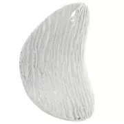 Dije redondo incurvado y texturado 12.9 mm - de Plata 925 x1