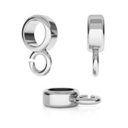 Cuenta pasante enganche dije para cordones de Plata 925 x1