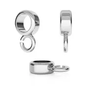 Cuenta pasante enganche dije para cordones de Plata 925 x1