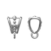 Cuenta pasante enganche dije motivo étnico 8.5 mm de Plata 925 x1