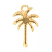 Dije de metal Palmera 18 mm Dorado con oro finox1