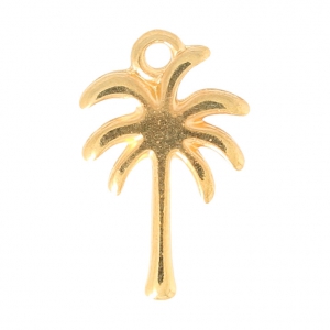 Dije de metal Palmera 18 mm Dorado con oro finox1