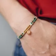 Cuentas facetadas de vidrio checa Micro Spacers 2x3 mm 24 K Gold Plated x25