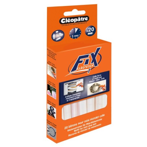 20 bastones de pegamento Universal para Mini pistola de pegamento eléctrica - Cléopâtre