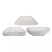 Cuentas de vidrio Tinos® par Puca® 4x10 mm Opaque White x10g
