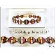 Cuentas de vidrio Tinos® par Puca® 4x10 mm Opaque Lumi Amethyst x10g