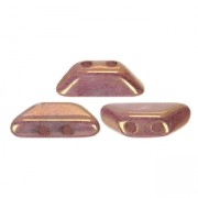 Cuentas de vidrio Tinos® par Puca® 4x10 mm Opaque Lilas Ceramic Look x10g