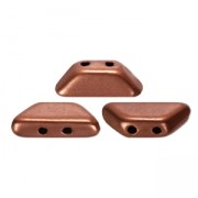 Cuentas de vidrio Tinos® par Puca® 4x10 mm Light Copper Mat x10g