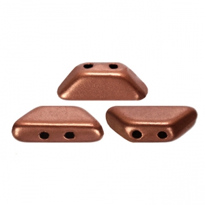 Cuentas de vidrio Tinos® par Puca® 4x10 mm Light Copper Mat x10g